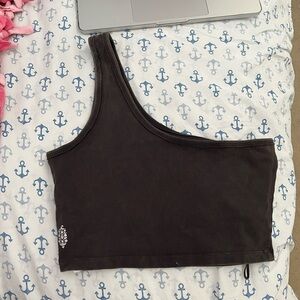 FP Movement Black One-Shoulder Tank